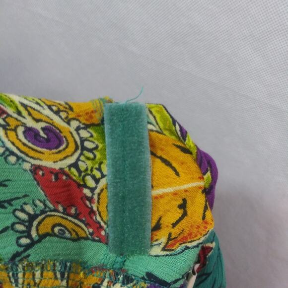 Bechamel Vintage Artsy Bright Tropical Button Up Top Size Small - Picture 8 of 8